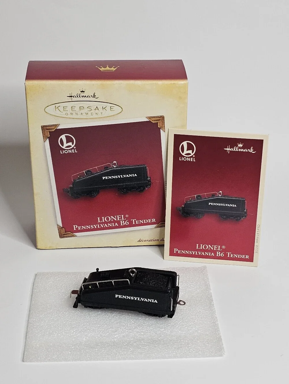 2005 Hallmark Keepsake Ornament Lionel Pennsylvania B6 Tender Die-Cast QXI6122